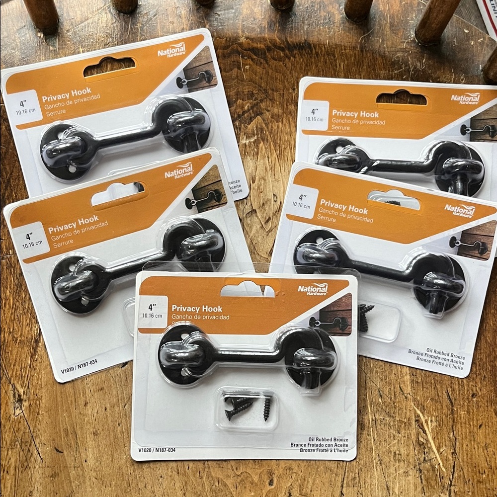National Hardware Black Privacy Hook Set
